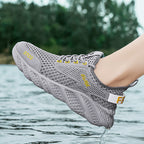 Damen atmungsaktive Mesh-Sneaker mit flexiblem Sohlen-Design