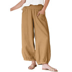 Damen weite Hose mit elastischem Bund und praktischen Seitentaschen R&B