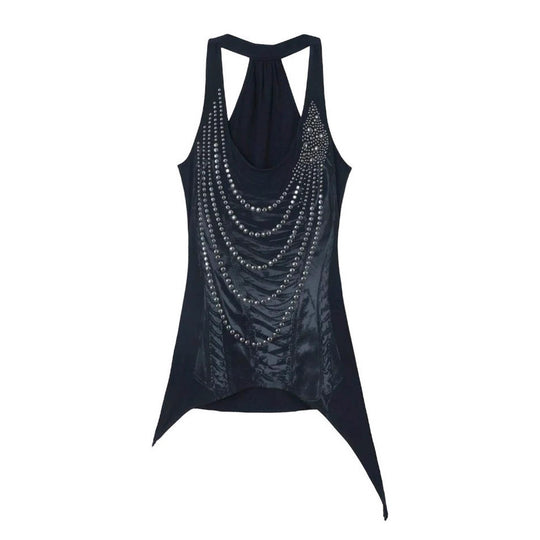 Damen Glitzerndes Tanktop mit asymmetrischem Schnitt R&B