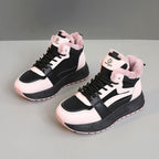 Damen modische High-Top Sneakers mit warmem Innenfutter und rutschfester Sohle R&B