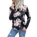 Damen gemütlicher Hoodie mit floralem Design und lässigem Schnitt R&B