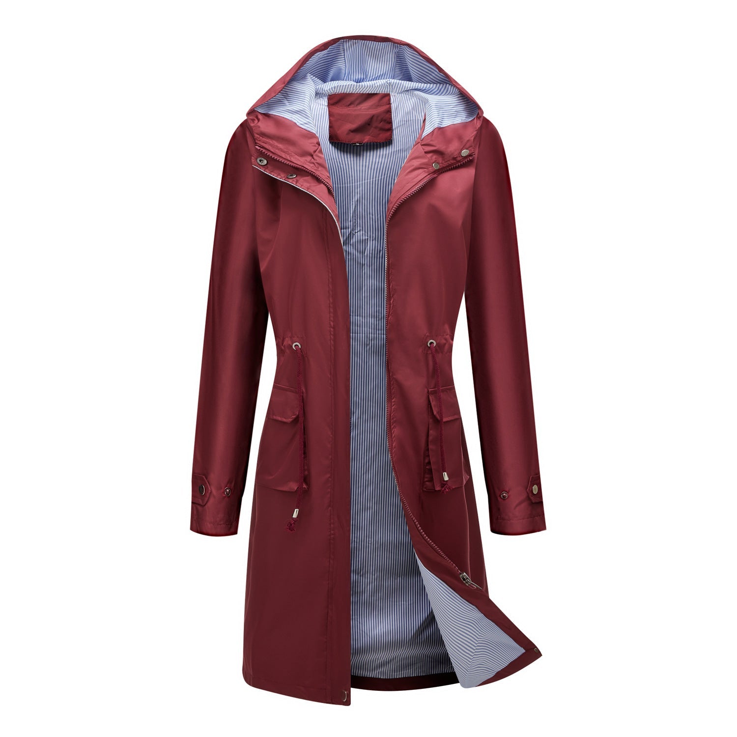 Damen winddichte Freizeitjacke mit praktischen Kordelzügen und Innenfutter