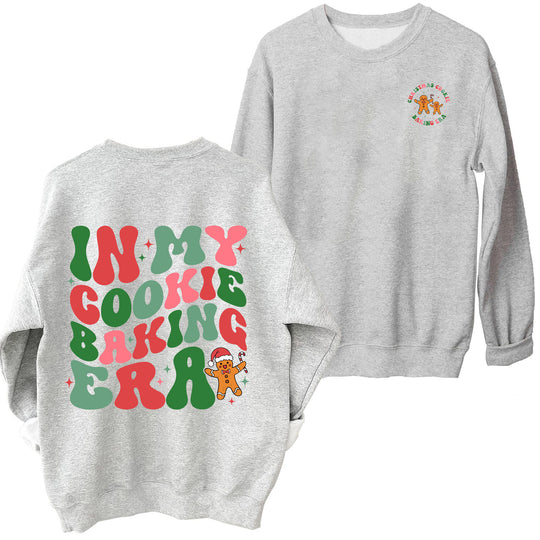 Damen lässiger Pullover mit weihnachtlichem Motiv R&B