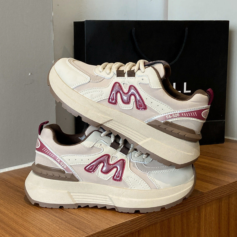 Damen Sportliche Sneakers mit mehrschichtigem Design und dämpfender Laufsohle R&B