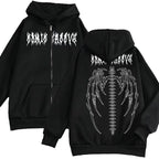 Damen Kapuzenjacke mit auffälligem Gothic-Design und bequemer Passform