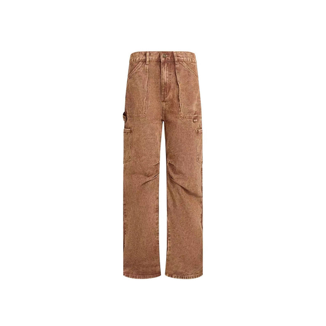 Damen lässige Cargo-Jeans mit verstellbarem Bund R&B