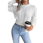 Damen Grobstrickpullover mit strukturiertem Zopfmuster und tailliertem Schnitt R&B