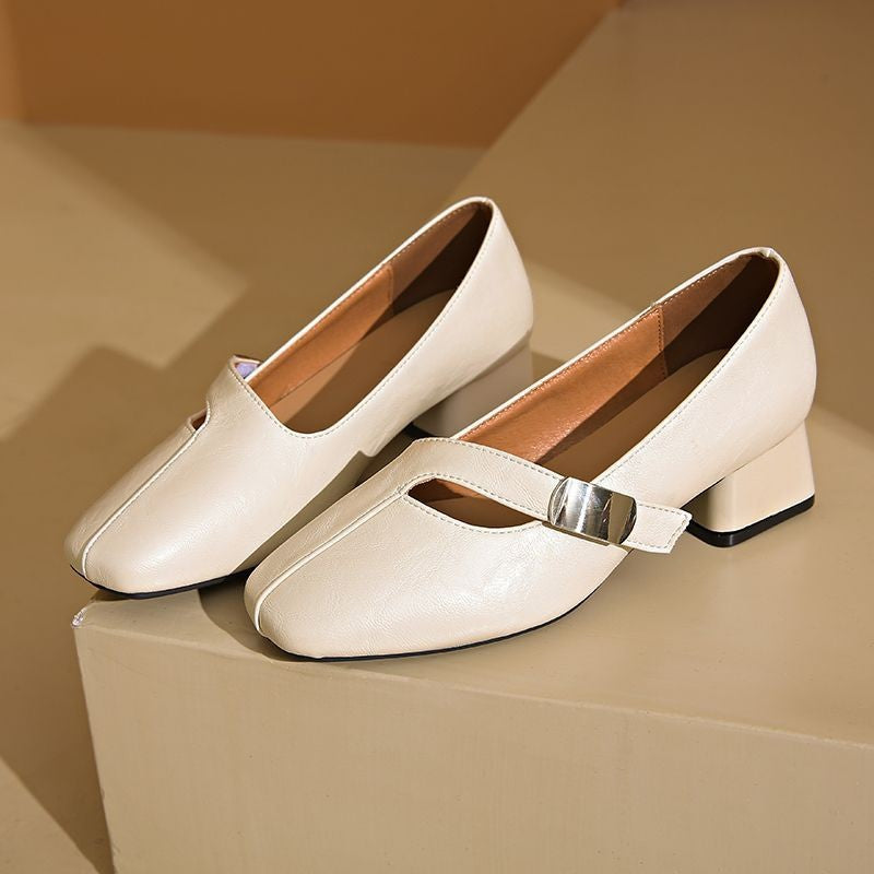 Damen Elegante Plateau-Pumps mit modischem Schnallen-Detail R&B