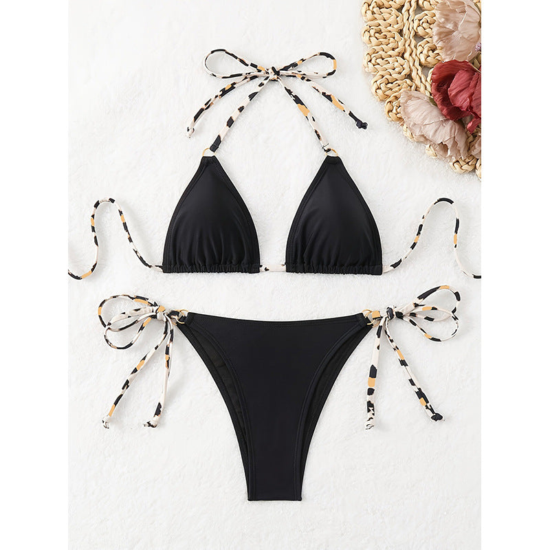 Damen Triangel-Bikini-Set mit verstellbaren BindR&Bändern und elegantem Höschen R&B