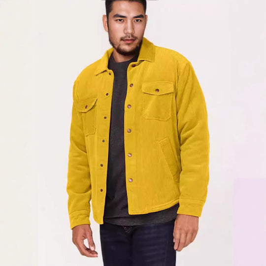 Herren Cordjacke mit praktischen Brusttaschen und weichem Innenfutter R&B