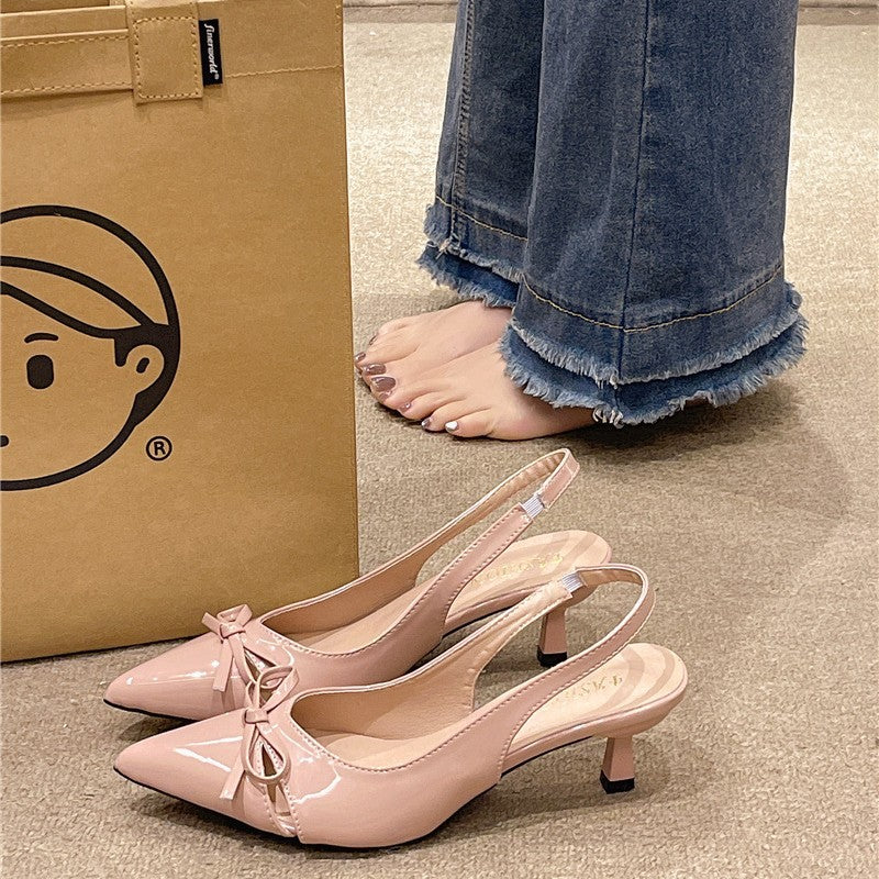 Damen Slingback-Pumps mit feinem Schleifen-Akzent und elegantem Absatz R&B