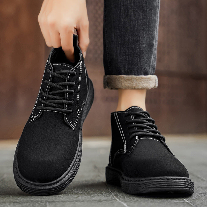 Damen Stiefeletten aus weichem Nubuckleder mit rutschfester Sohle