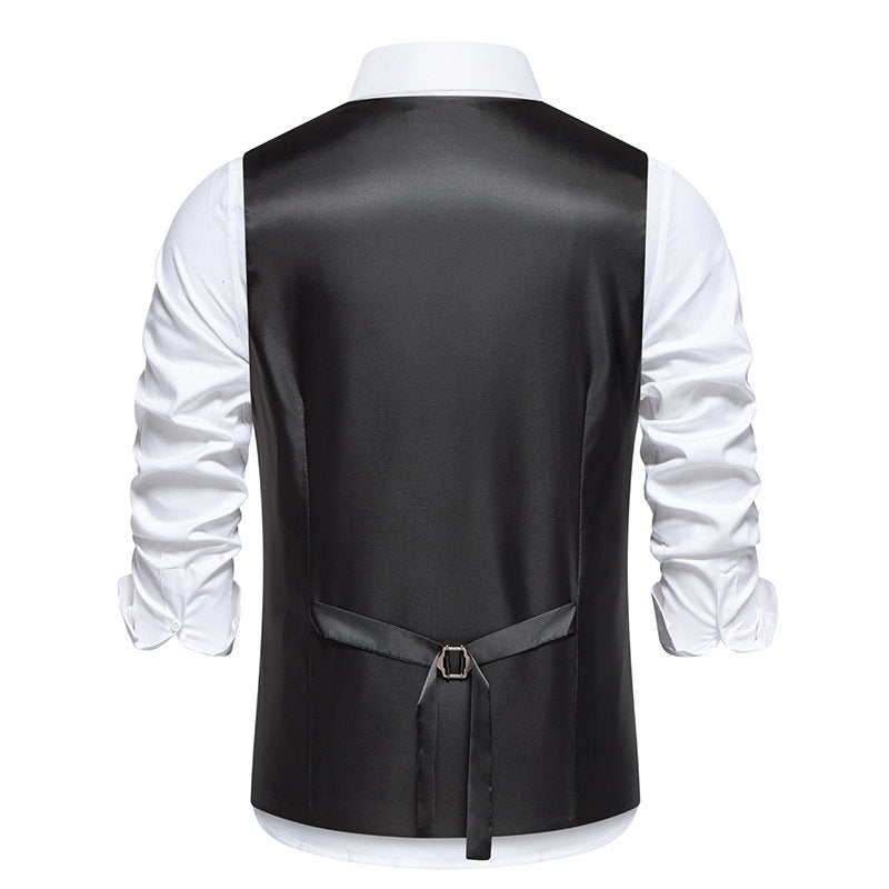 Herren elegante Anzugweste mit modernem Schnitt und praktischen Reißverschlüssen