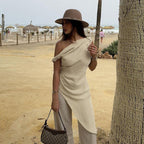 Damen asymmetrisches Top R&B