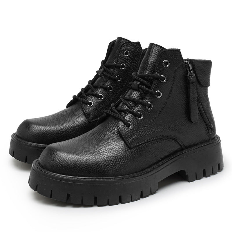 Damen Stiefeletten mit robustem Profil und seitlichem Reißverschluss