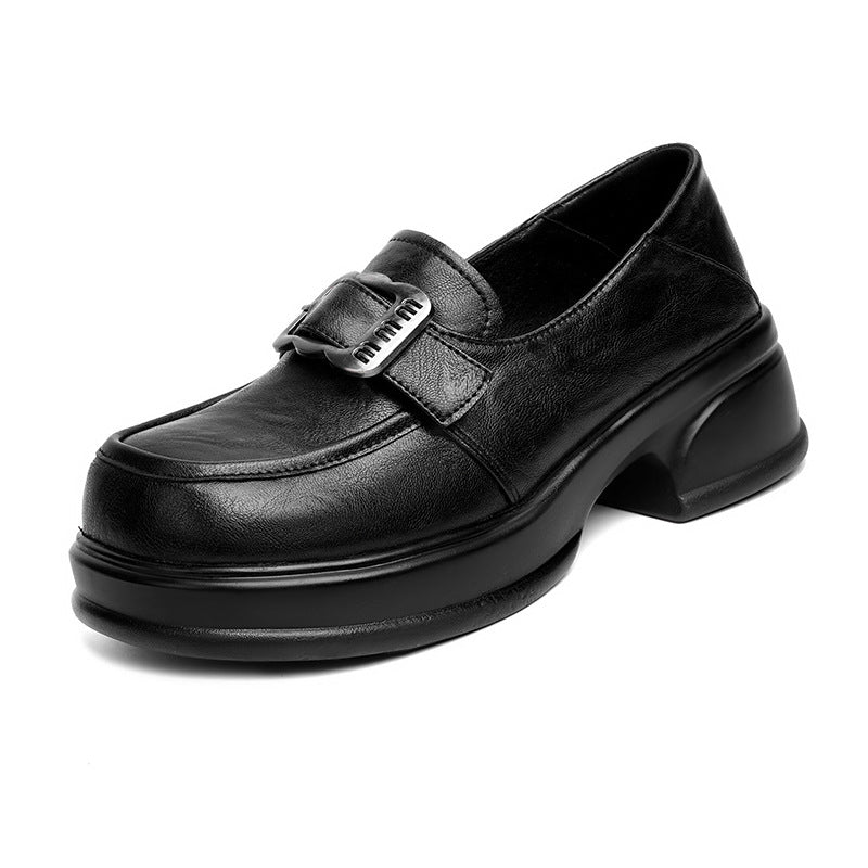 Damen elegante Mokassins mit modischem Schmuckdetail und komfortablem Blockabsatz R&B