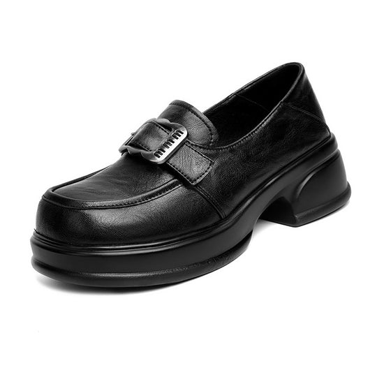 Damen elegante Mokassins mit modischem Schmuckdetail und komfortablem Blockabsatz R&B