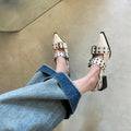 Damen Elegante Slingback-Pumps mit modischem Schnallen-Detail und Nieten R&B