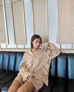 Damen Loungewear Set mit eleganten Rüschendetails R&B