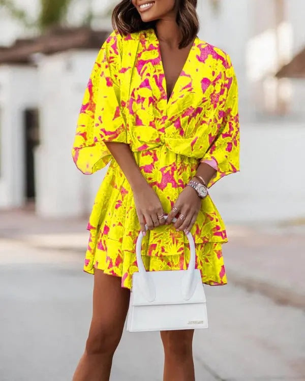 Damen Sommerkleid im lässigen Chiffon-Stil R&B