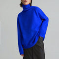 Damen Modischer Rollkragenpullover mit Oversized-Schnitt und feiner Struktur