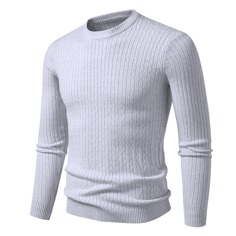 Herren Grobstrickpullover mit elegantem Zopfmuster R&B