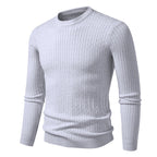 Herren Grobstrickpullover mit elegantem Zopfmuster R&B