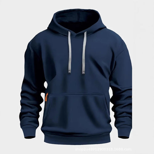 Herren sportlicher Kapuzenpullover mit praktischen Taschen und atmungsaktivem Material R&B