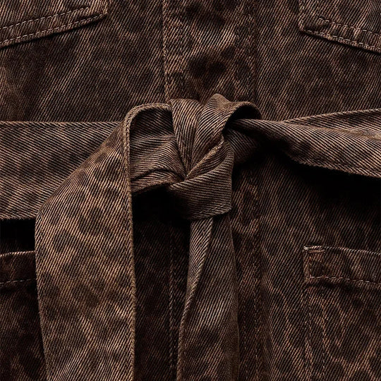 Damen Modische Jacke mit Tiermuster R&B