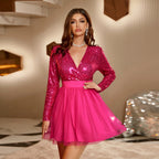 Damen Festliches Kleid mit Glitzer R&B