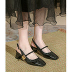 Damen Slingback-Pumps mit strukturiertem Obermaterial