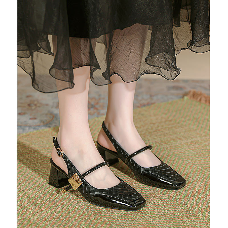 Damen Slingback-Pumps mit strukturiertem Obermaterial