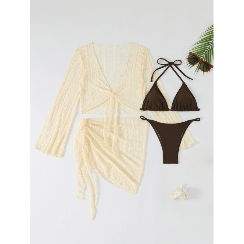 Damen Bikiniset mit luftiger Wickeljacke R&B