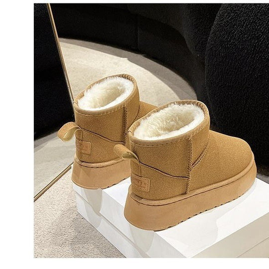 Damen kuschelige Fleece-Stiefel R&B