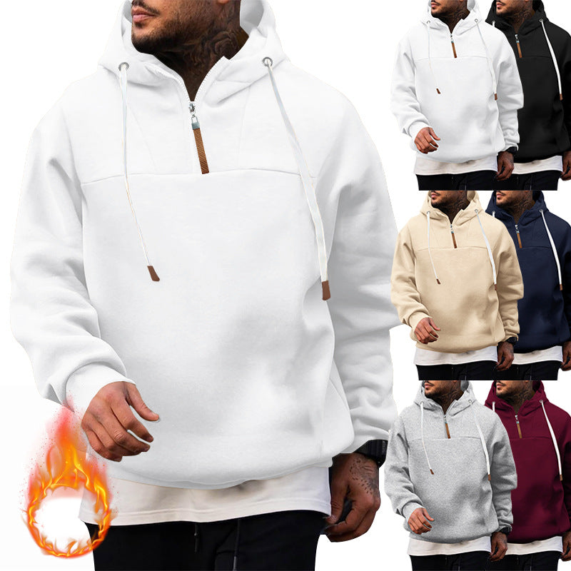 Herren Sportlicher Hoodie mit innovativem Reißverschlussdesign R&B