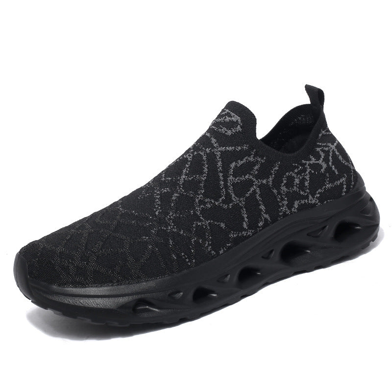 Damen Sportliche Slip-On Sneakers mit atmungsaktiver Oberflächenstruktur und dämpfender Sohle R&B