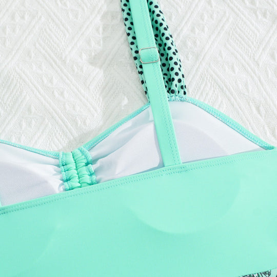 Damen Tankini-Set mit raffinierter Raffung und floralem Rock-Design R&B