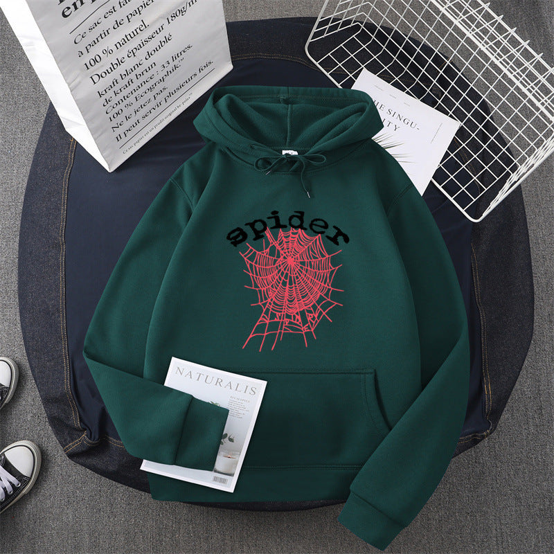 Damen Kapuzensweater mit kreativem Spinnenmotiv R&B
