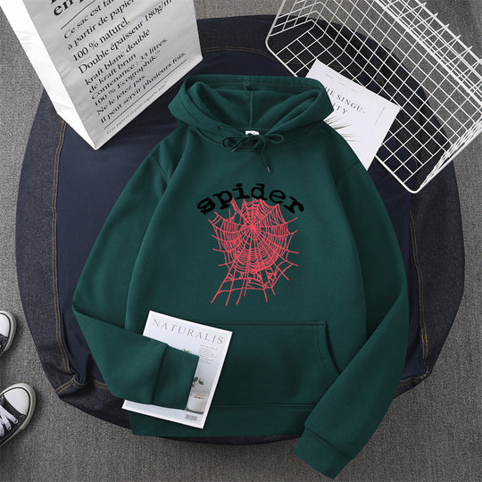 Damen Kapuzensweater mit kreativem Spinnenmotiv R&B