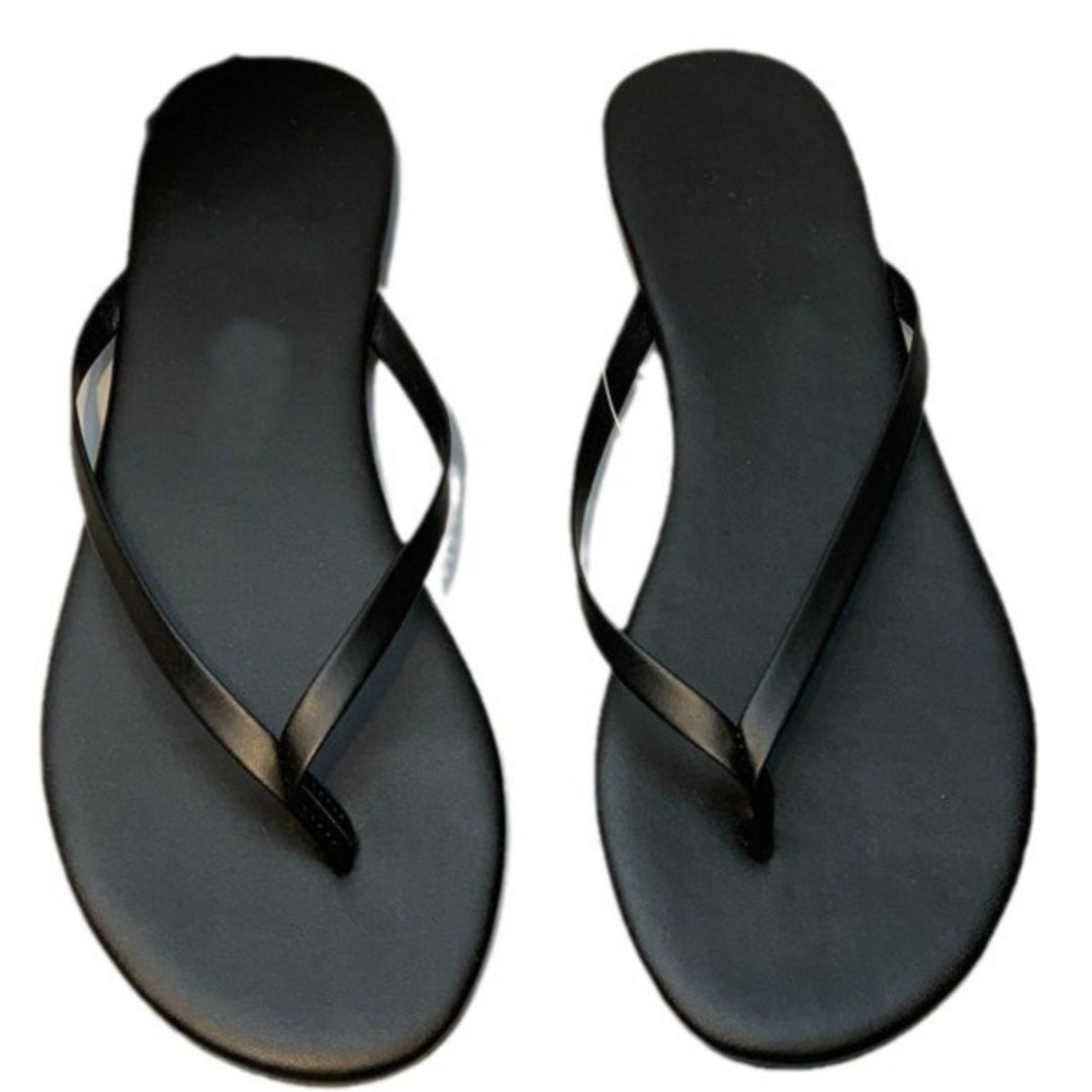 Damen stilvolle Flip-Flops mit glänzendem Riemendesign R&B