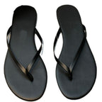 Damen stilvolle Flip-Flops mit glänzendem Riemendesign EB