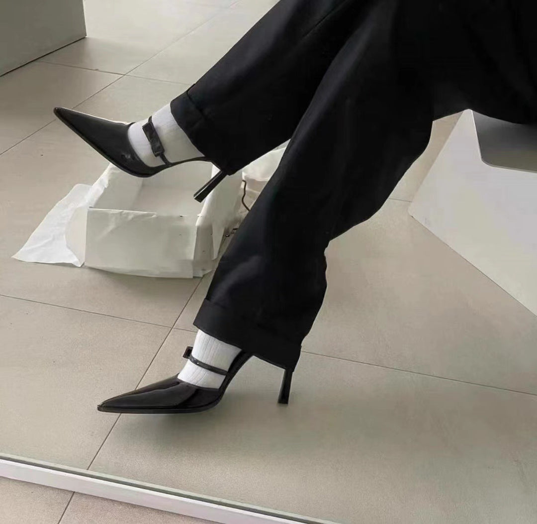 Damen elegante spitze Slingback-Pumps R&B
