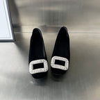 Damen Ballerinas mit funkelndem Schmuckdetail und bequemem Absatz R&B