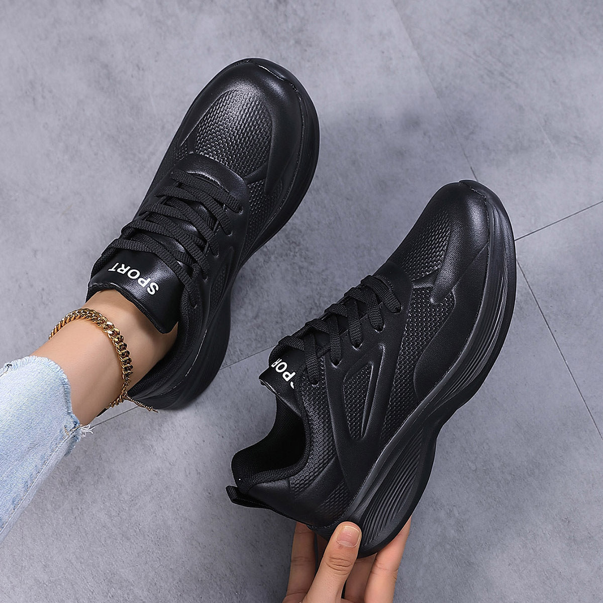Damen Sportliche Sneakers mit atmungsaktivem Obermaterial und dämpfender Sohle