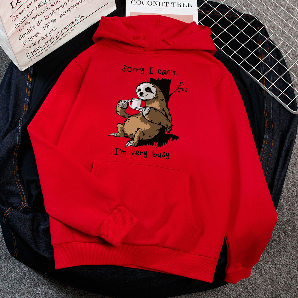 Damen Kapuzensweater mit niedlichem Tiermotiv und verspieltem Spruch