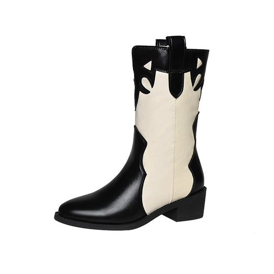 Damen Cowboy-Stiefel mit modischem Stickmotiv R&B