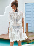 Damen Strand Schmuck Kleid mit floralen Spitzen Details R&B