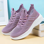 Damen nan ergonomischer Strick-Comfort-Sneaker mit gezielter Belüftung, elastischem Schlupfschaft und stoßabsorbierender Keilsohle R&B