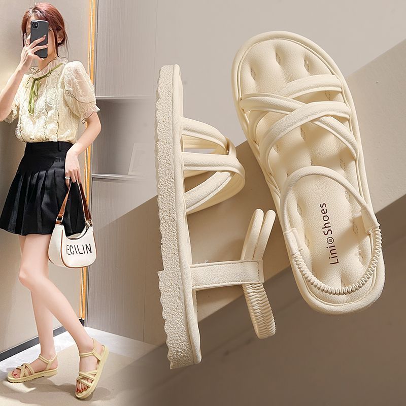 Damen bequeme Sandalen mit elastischem Riemensystem R&B