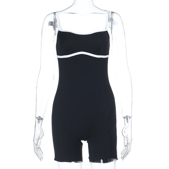 Damen Sportlicher Badestrampler mit verstellbaren Trägern R&B